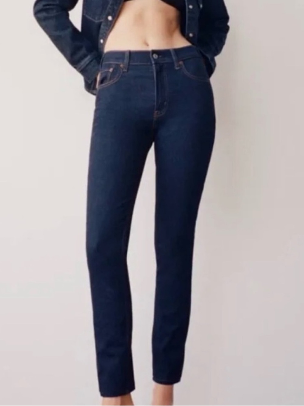 ABERCROMBIE & FITCH ERIN JEANS IN DARK INDIGO